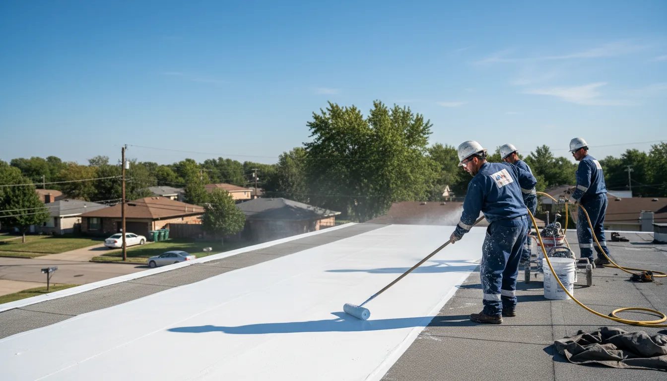 Commercial roof coating in Chalmers, IN near me